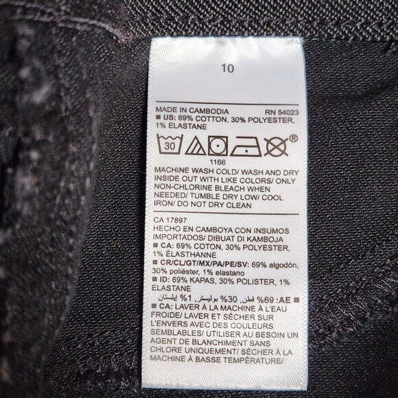 Old Navy Mid Rise Rockstar Super Skinny Jeggings Women's 10 Denim Black Stretch - Picture 10 of 10